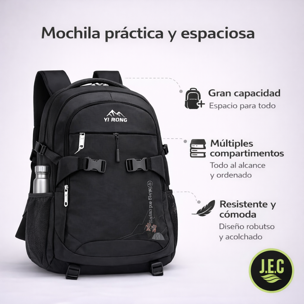 Mochila Outdoor 55L Impermeable Viaje Trekking Urbana-3