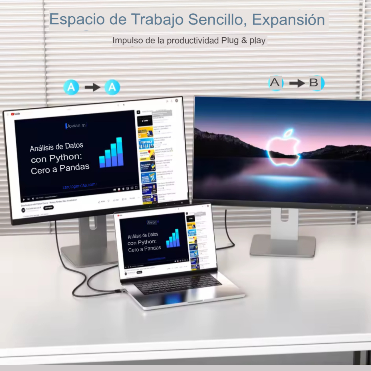 Cable Adaptador Tipo C A Hdmi Ultra Hd 4k De 2 Metros-2