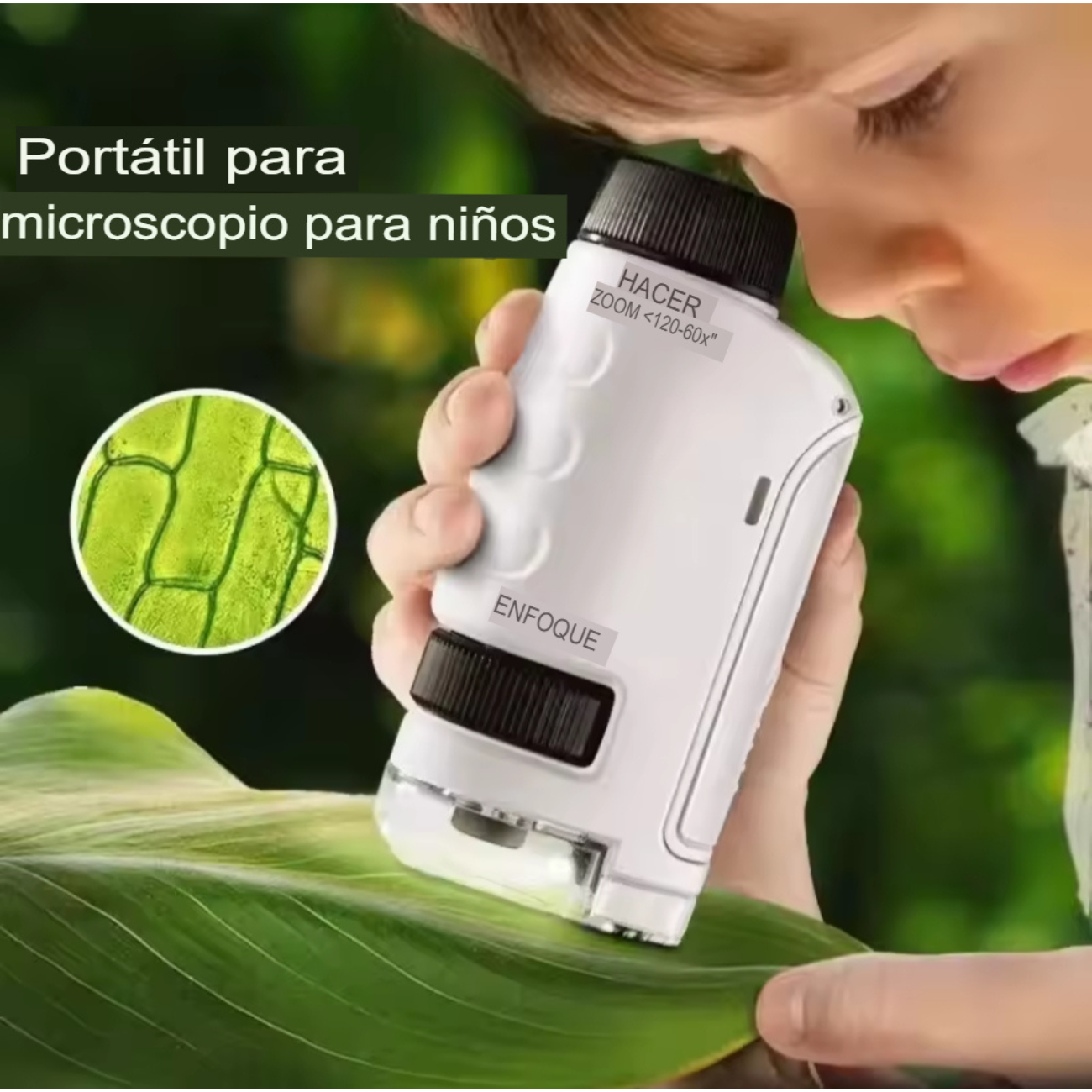 Microscopio Portátil para Celular 60x–160x con Luz LED-6