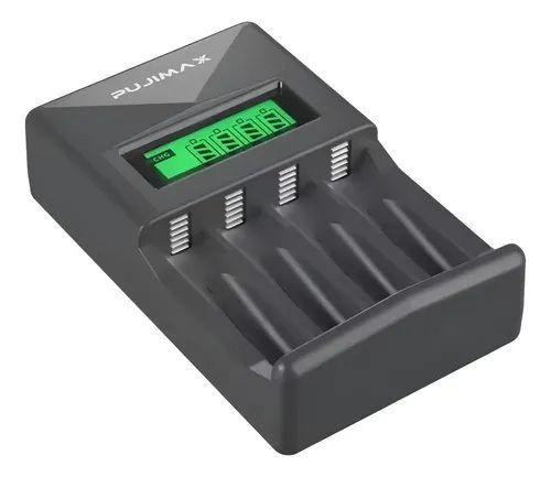 Cargador De Pilas Recargables 4 Ranuras R pido AA Y AAA-0