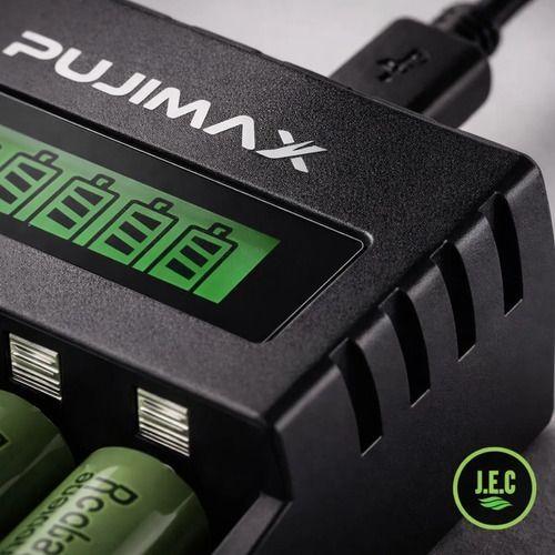 Cargador De Pilas Recargables 4 Ranuras R pido AA Y AAA-4