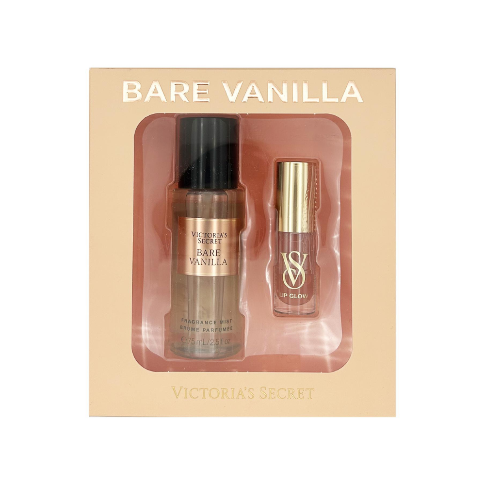 Victoria Secret Bare Vanilla 75 ml Body Mist + Lip Glow 3.2g Mujer-0