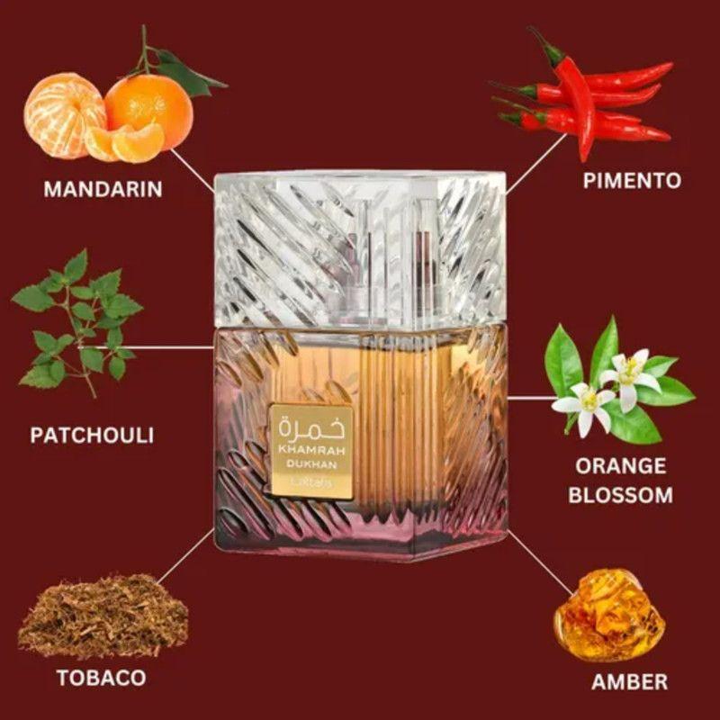 Perfume para Hombre Lattafa Khamrah Dukhan EDP 100 ML - Intenso y Misterioso con Toques Amaderados y Dulces-3