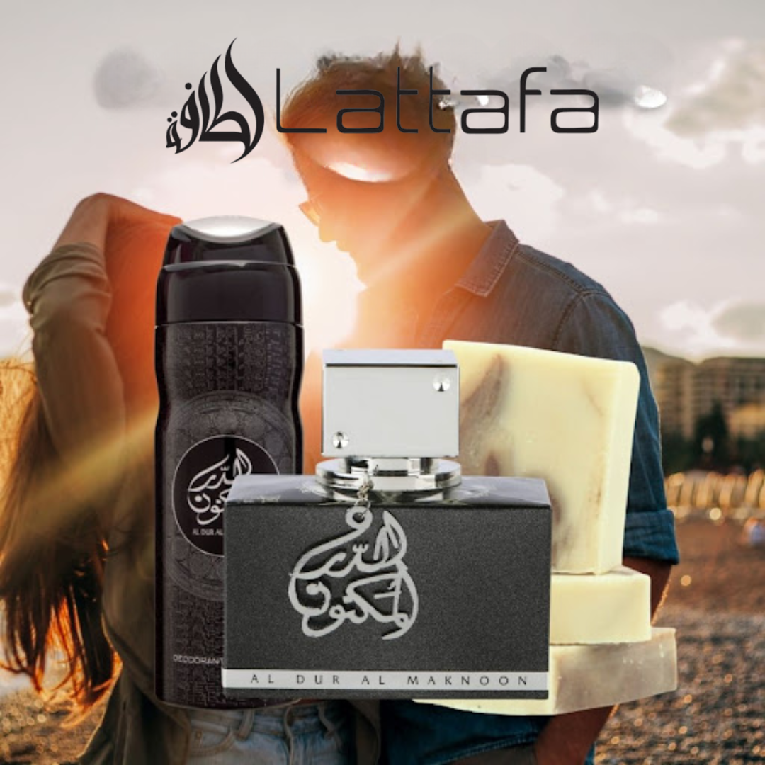 Lattafa Al Dur Al Maknoon Silver Edp Set 100 Ml + Deo Spray 200ML Unisex-2