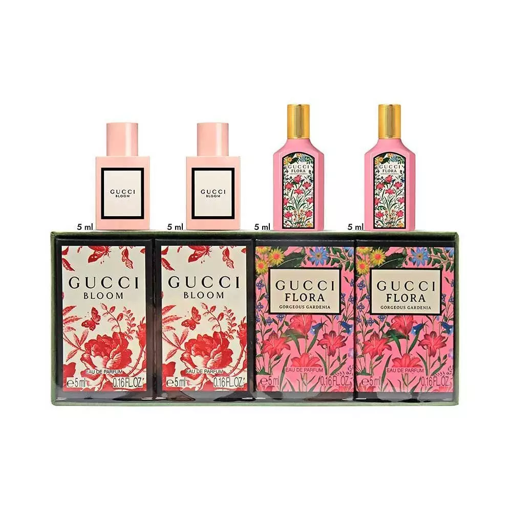 Gucci Bloom + Bloom + Flora + Flora Edp 5 Ml Set 4 Pcs Mujer-1