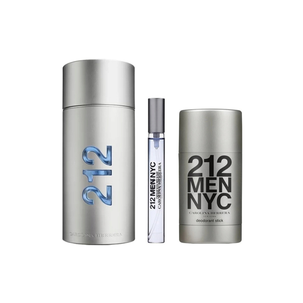 Carolina Herrera 212 Edt Estuche 100 Ml + 10 Ml + 75ml Deo Hombre-1