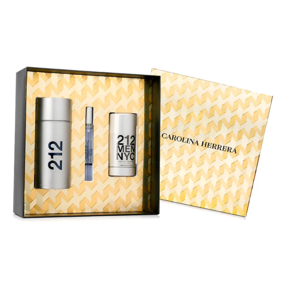 Carolina Herrera 212 Edt Estuche 100 Ml + 10 Ml + 75ml Deo Hombre-2