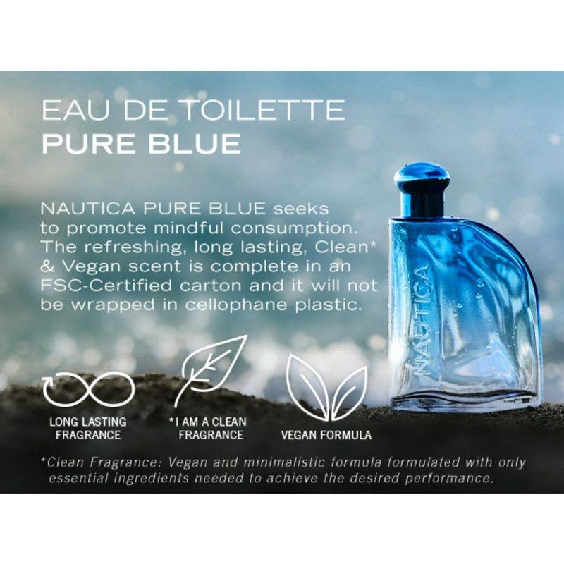 Perfume para Hombre Nautica Pure Blue EDT 100 ML - Fresco y Marino con Notas Energéticas-2