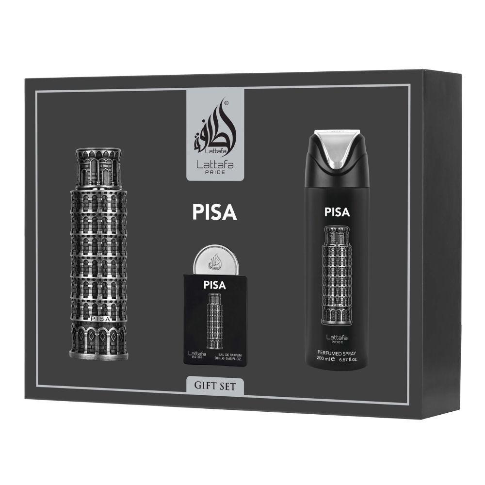 Lattafa Pride Pisa Edp 100 Ml + 20 Ml + Deo Spray 200 Ml Set 3 Pcs Unisex -1
