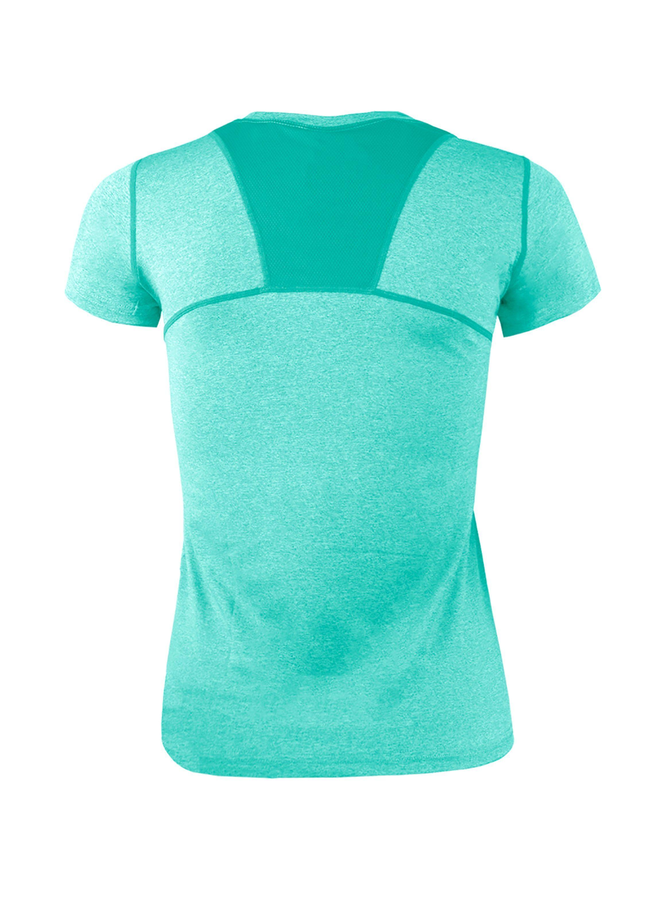 Polera Dry Fit Manga Corta Panel Malla Espalda Cape Mujer-1