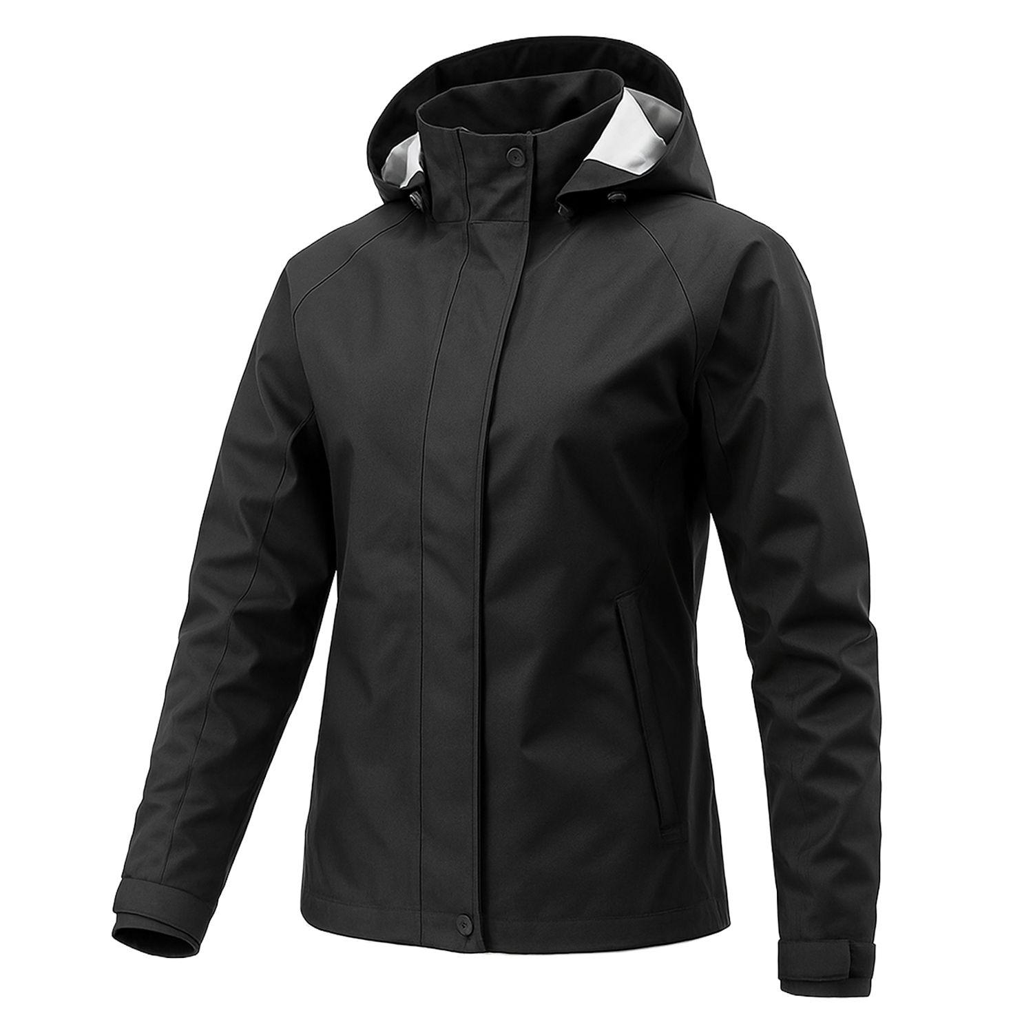 Tercera Capa 100% Impermeable Bengala Negro Mujer-1