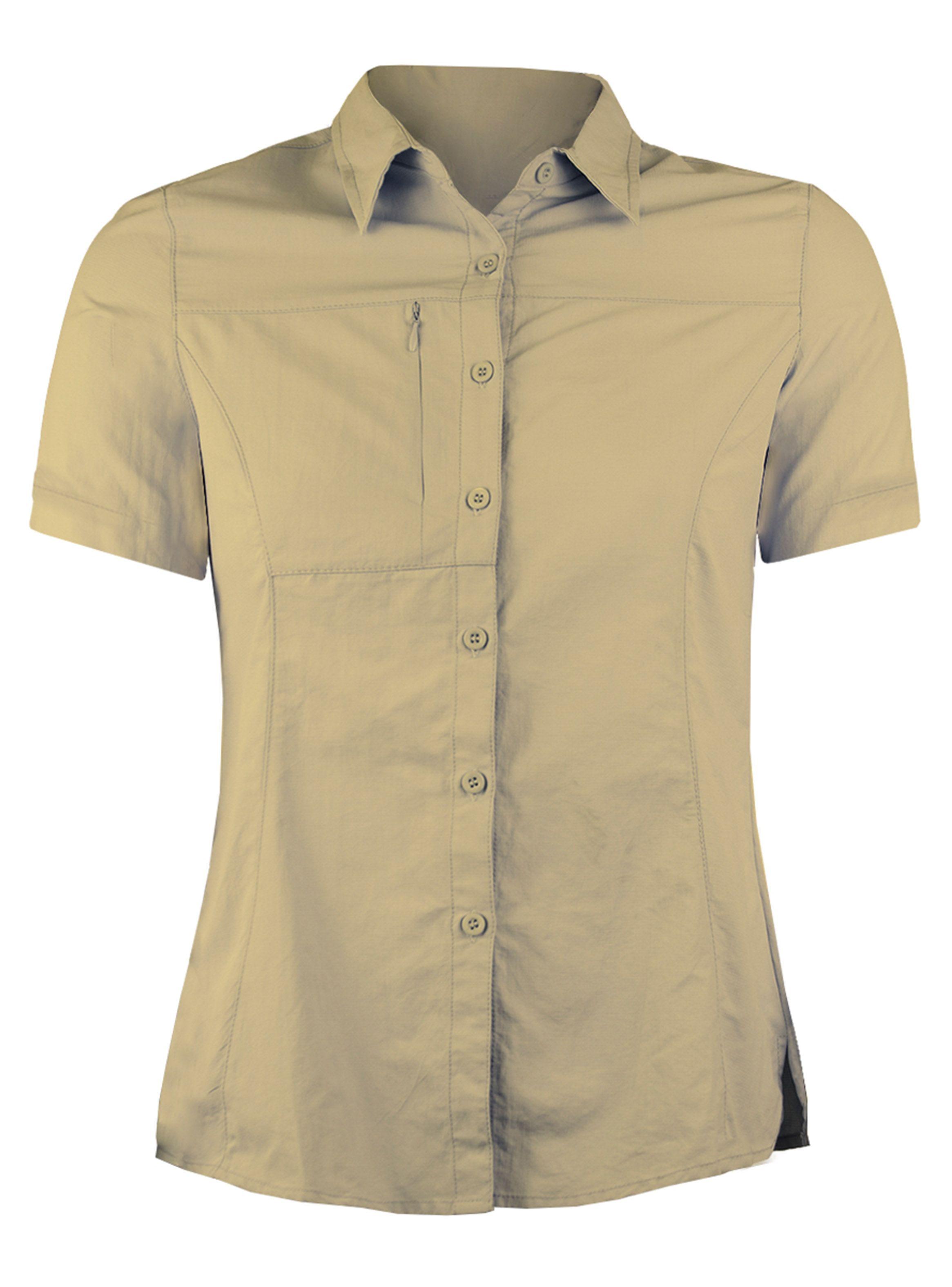 Blusa Trekking Ripstop Manga Corta UPF50 Fénec Mujer-0