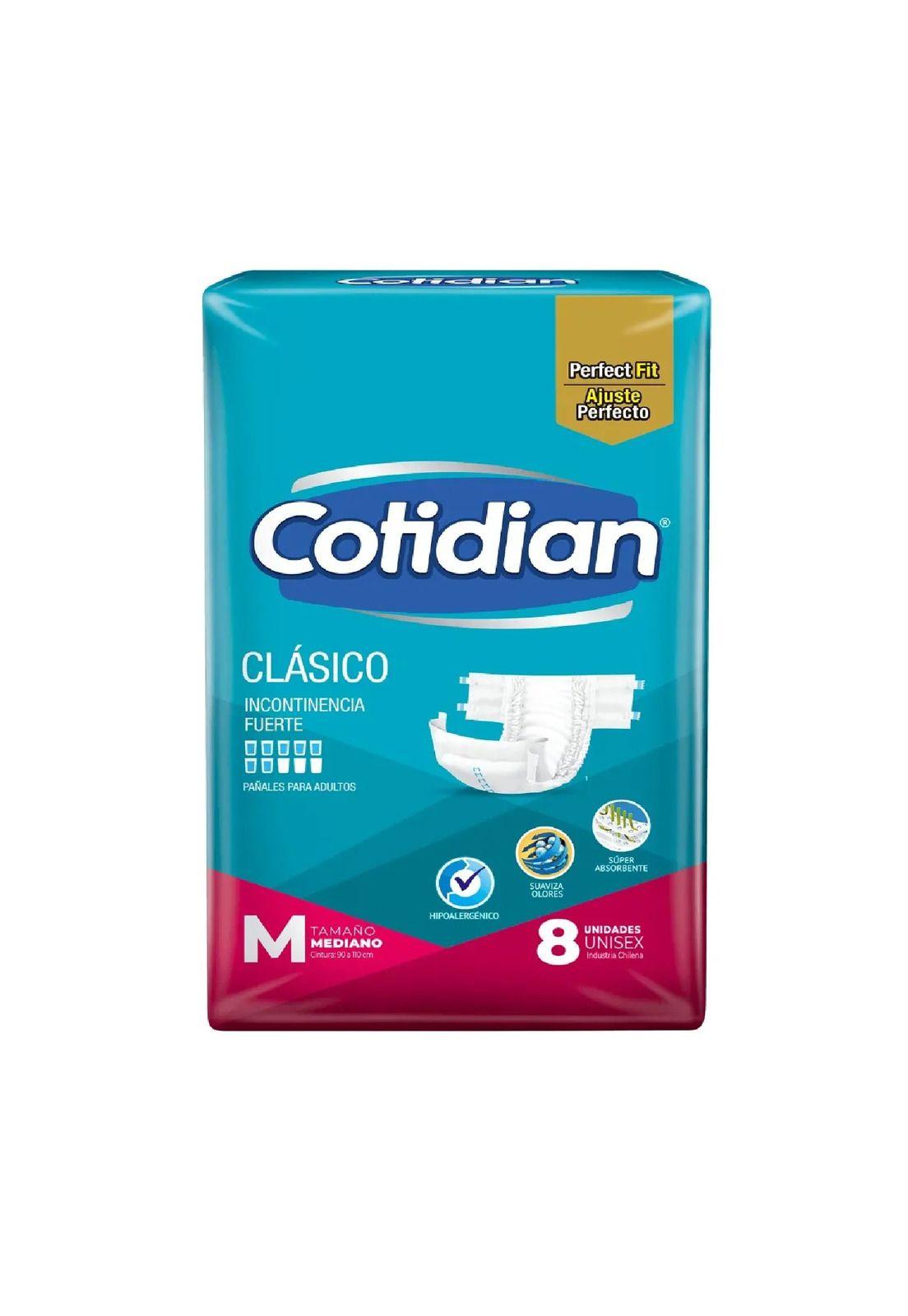 Pañales Para Adultos Cotidian Clásico Talle M 8unidades Mediano-0