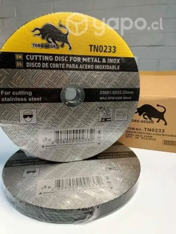 Pack 10 Discos de corte Toro Negro TN0230 1/4-0