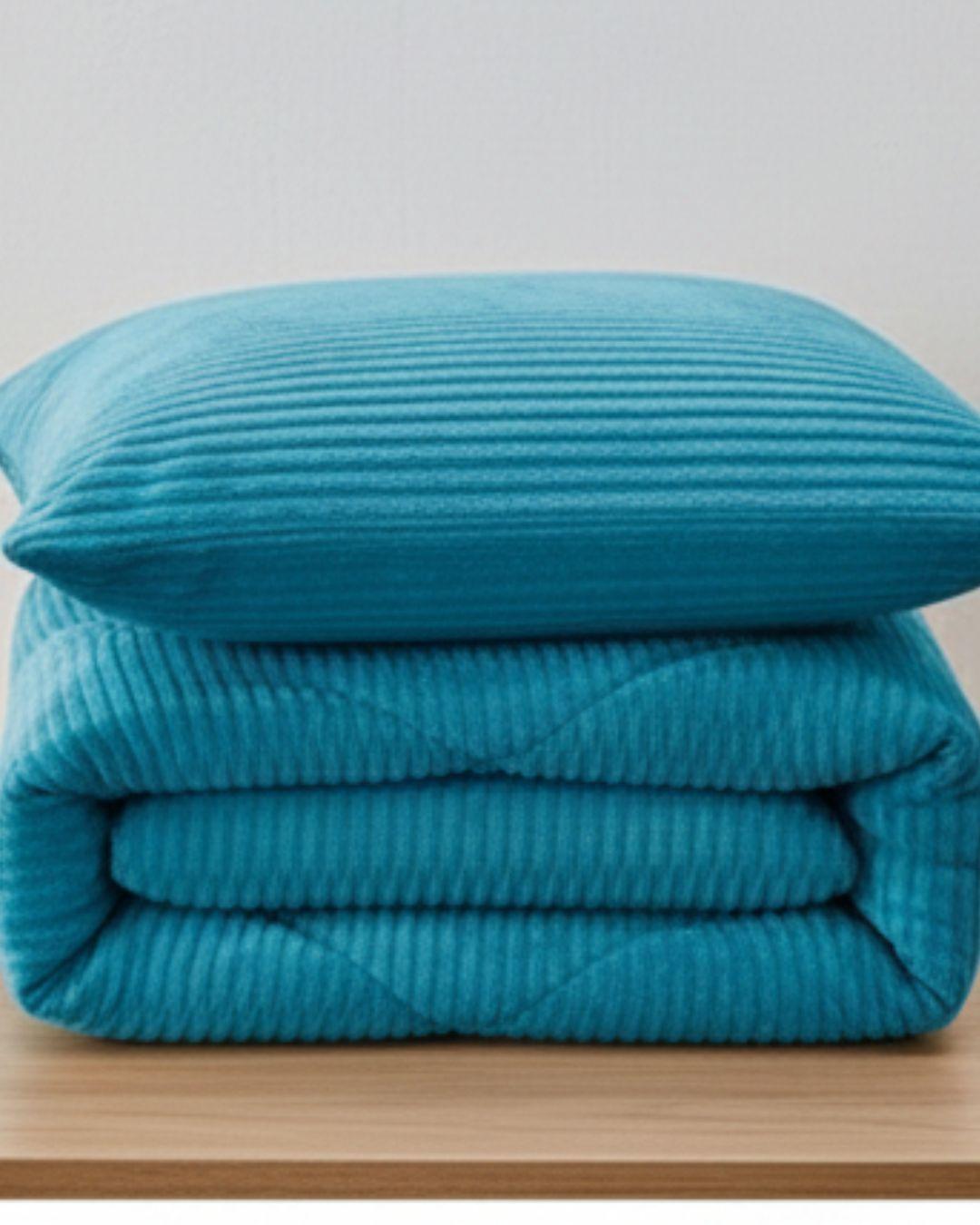 Cobertor de invierno Textura de lineas con chiporro 2P-DNA-4