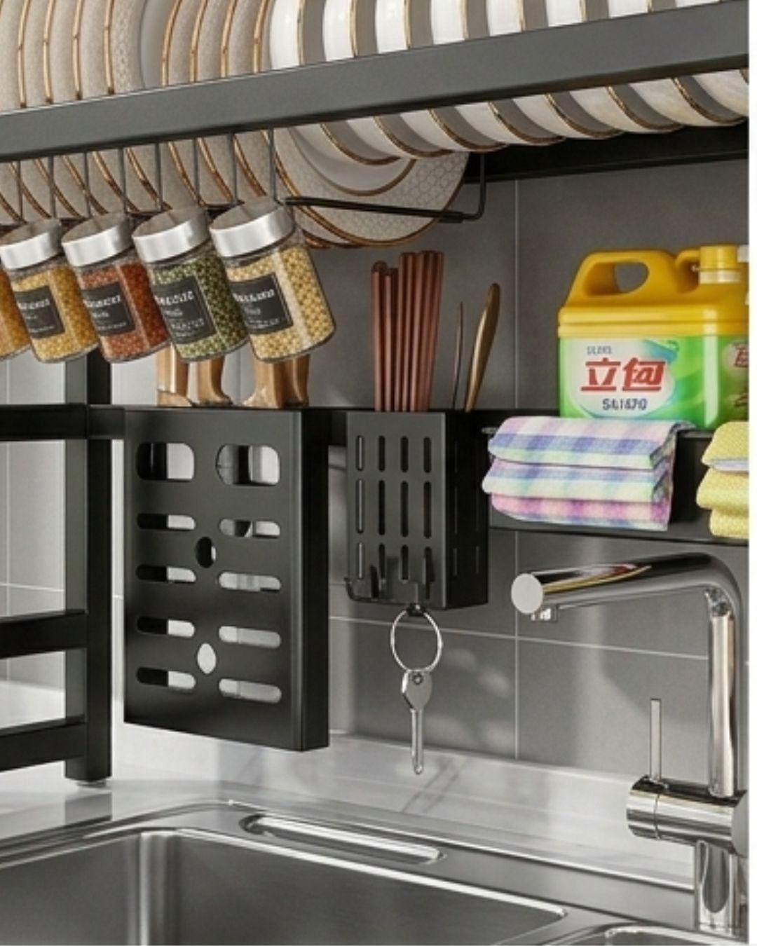  Escurridor De Platos Premium Negro (85cm) -3