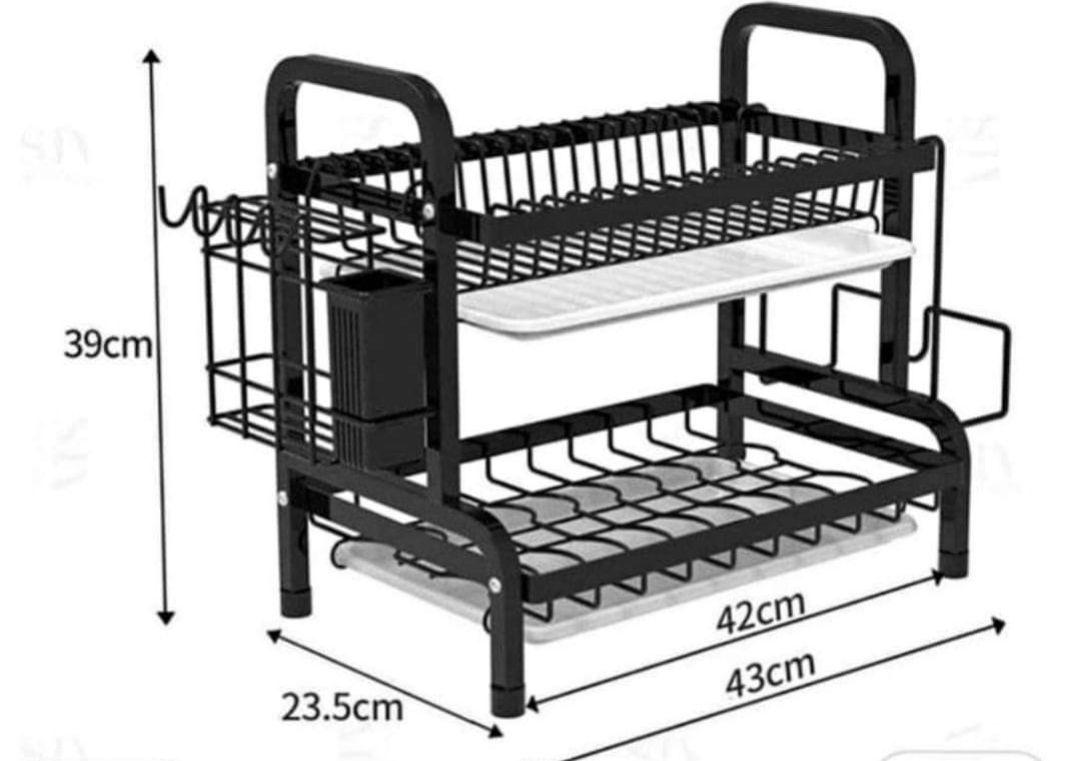 Escurridor 2 niveles-NEGRO-1
