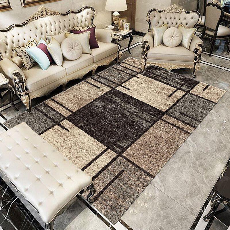 ALFOMBRA DISEÑO MODERNO 3D PARA TU LIVING-CUADROS CAFÉ 200X240-1