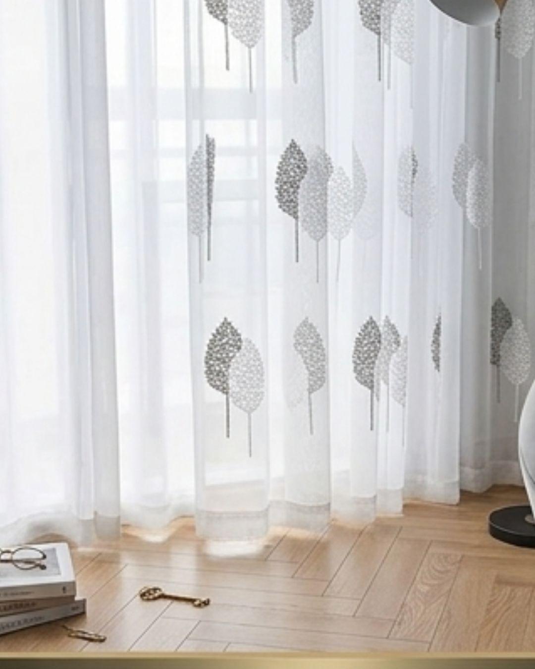 Juego de Visillos Premium Con Diseño - 140x220cm DNA-2