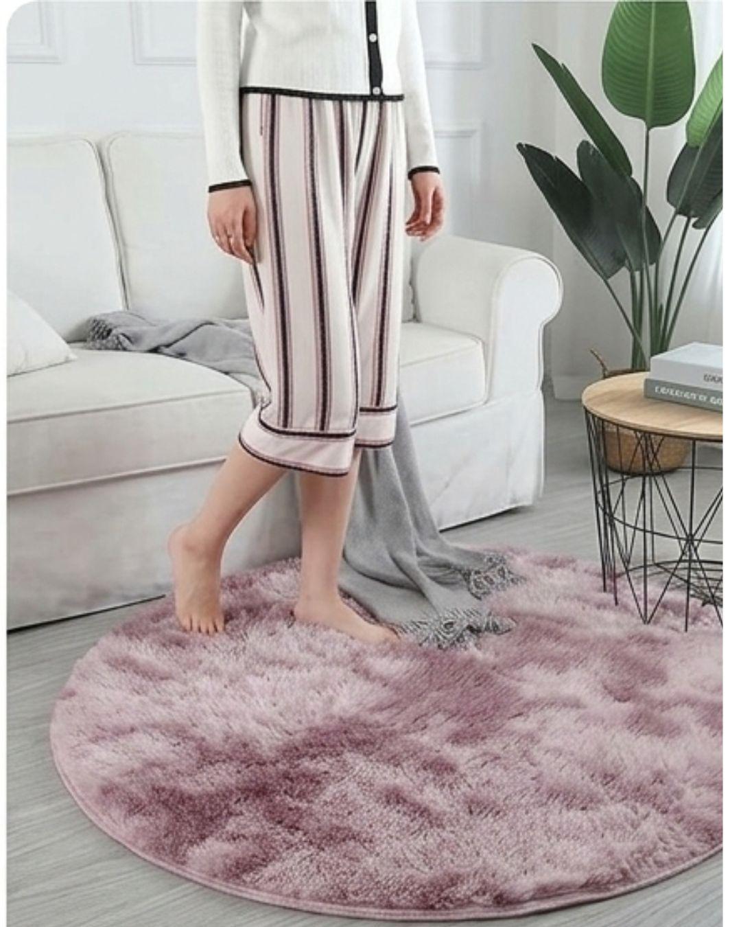 Alfombra Peluda Redonda 120 Cm Peluda Suave Premium Living-2