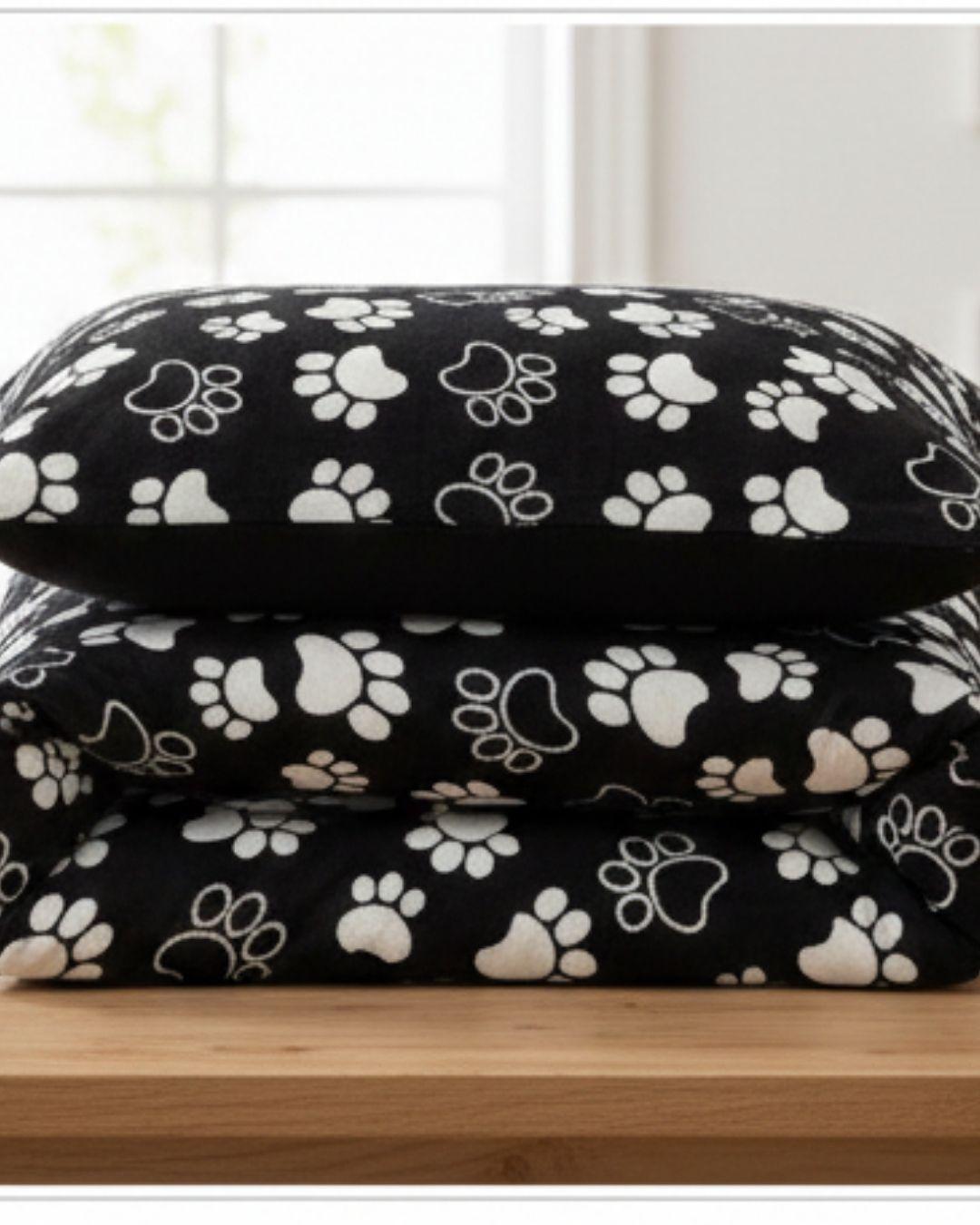 Cobertor Plush Con Chiporro 2 Plazas Extra Suave-Patitas De Cachorro TF-4