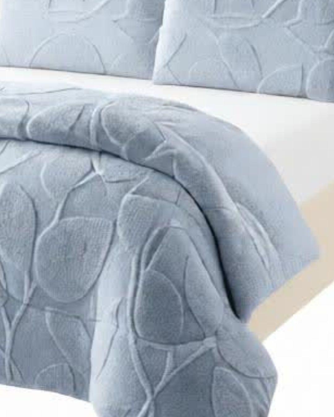 cobertores de inverno texturizado hojas con chiporro 2.P-TF-2