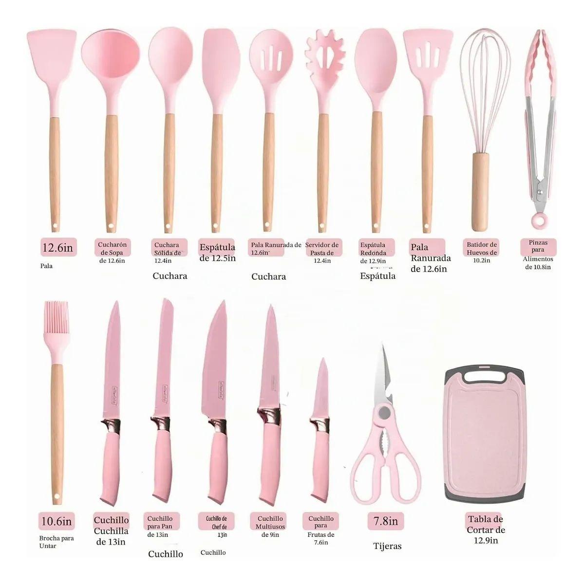 Utensilios De Cocina De Silicona Antiadherente De 19 Piezas -2