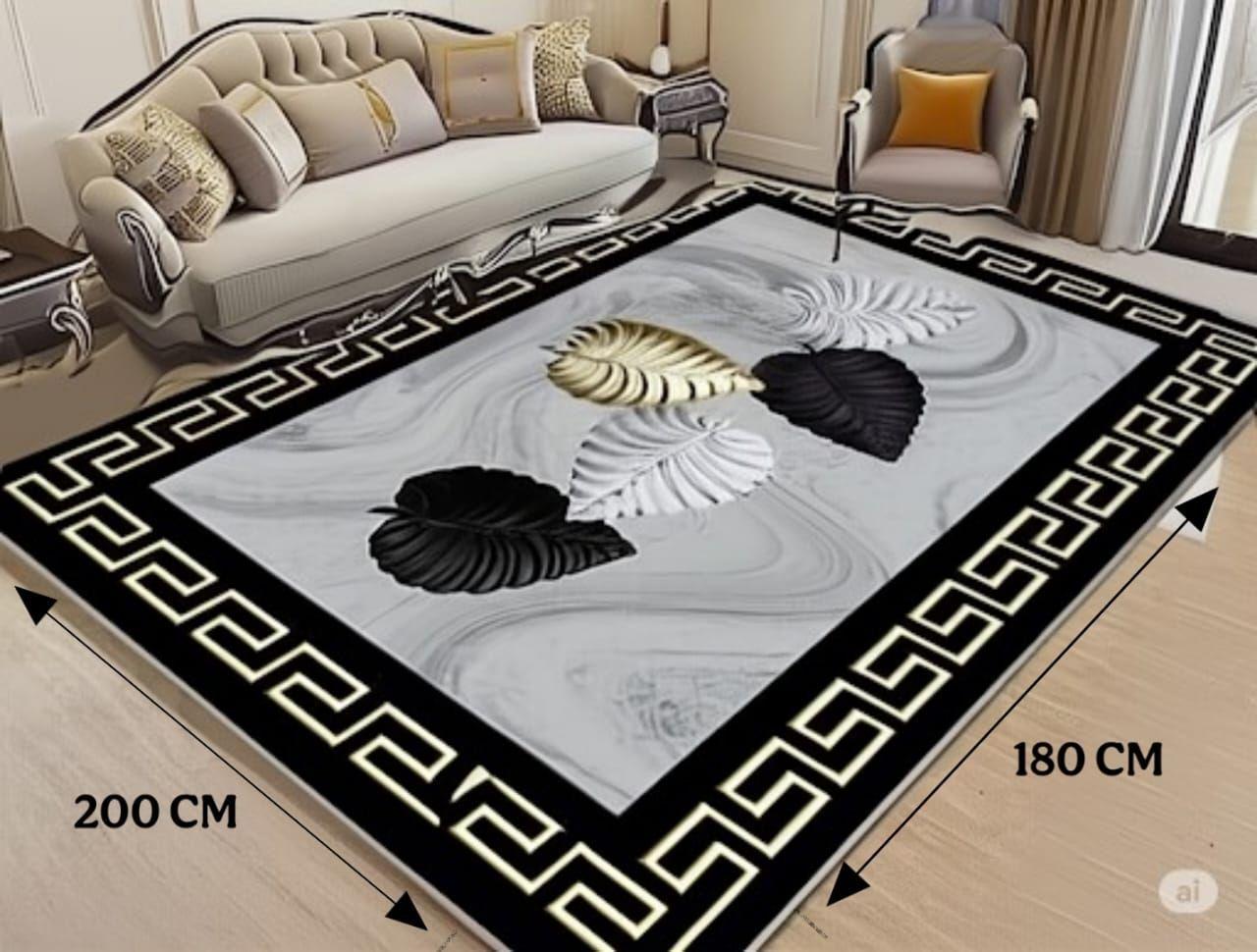 Alfombra de lujo moderna con Diseño De plumas-1