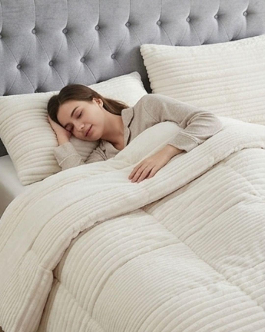 Cobertor de Invierno Premium - Textura Acanalada Lineales y Chiporro Extra Suave GSOL-2