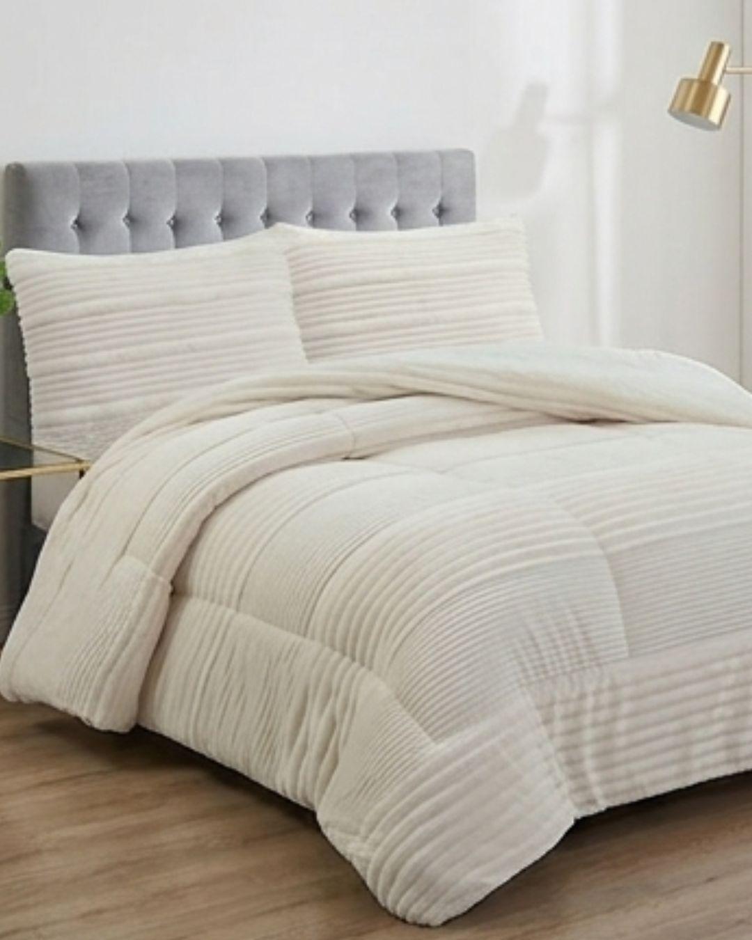 Cobertor de Invierno Premium - Textura Acanalada Lineales y Chiporro Extra Suave GSOL-3