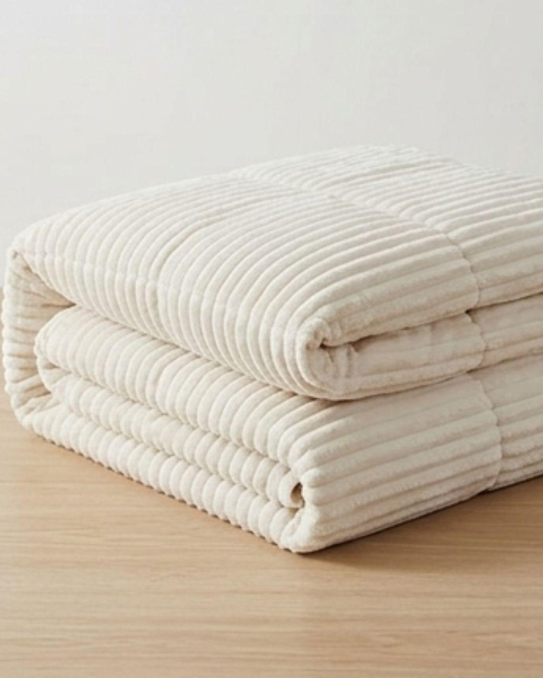 Cobertor de Invierno Premium - Textura Acanalada Lineales y Chiporro Extra Suave GSOL-4