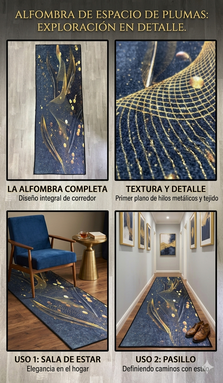Alfombra de Pasillo Premium 3D - Diseño Moderno y Elegante (180 x 60 cm)TF-2