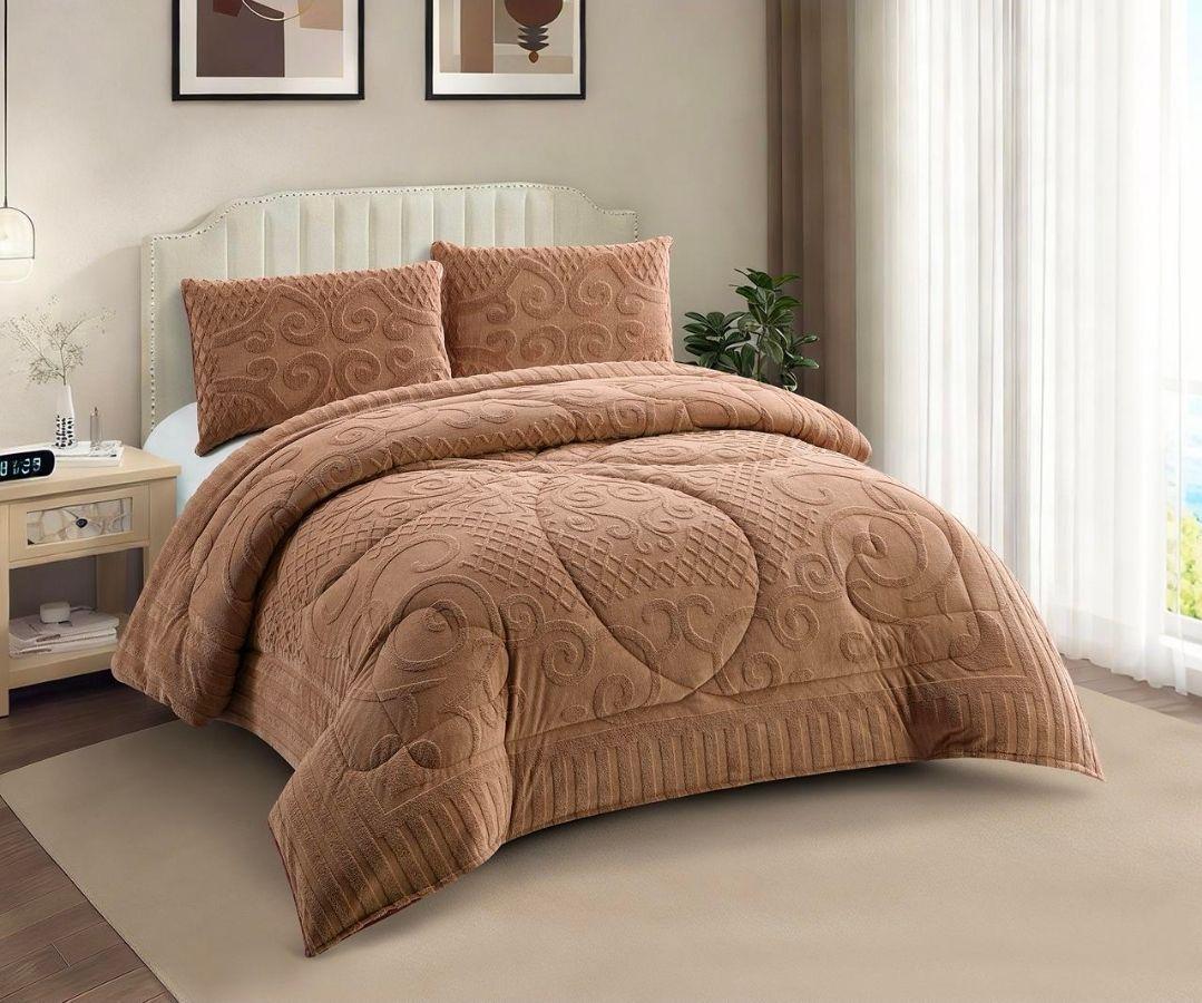 Cobertor de Invierno Premium: Diseño Trenzado & Interior de Plush 2 Plazas. Alonso-4