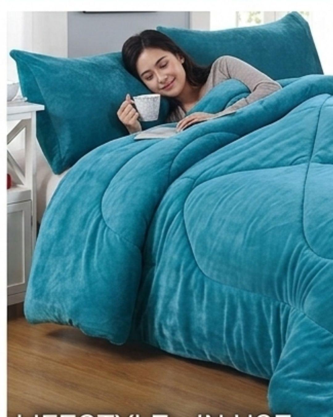 Cobertor de Invierno Premium - Chiporro Liso (2 Plazas) RS.-3