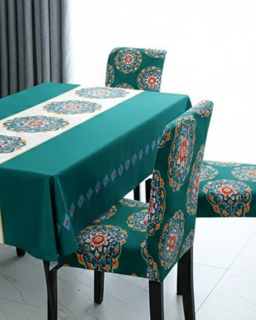 Set Premium Mantel grueso anti manchas 140*220cm mantel + 6 fundas.TF.-2