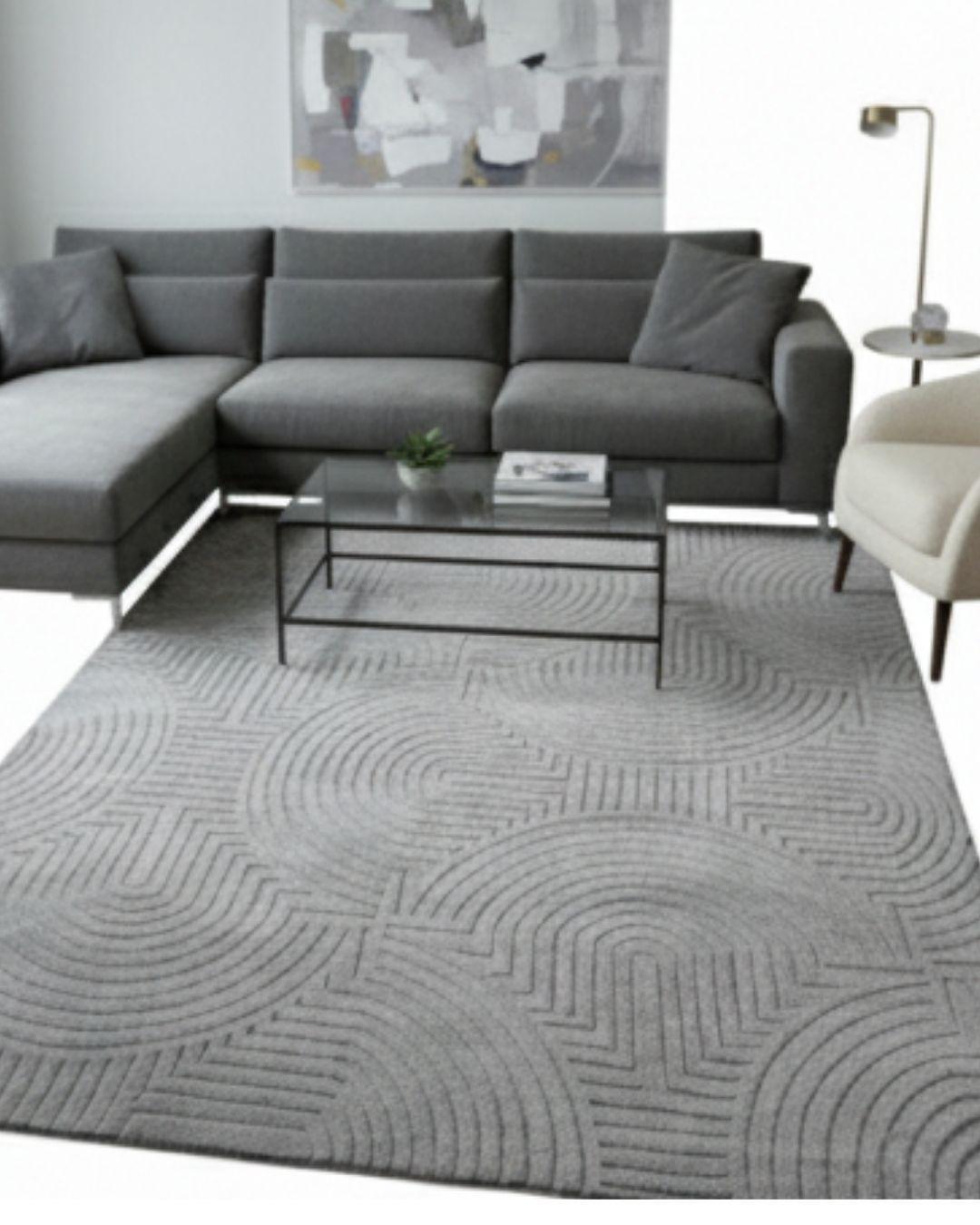 Alfombra Decorativa Jacquard de Diseño Moderno para Living 200x240-WyM.-2