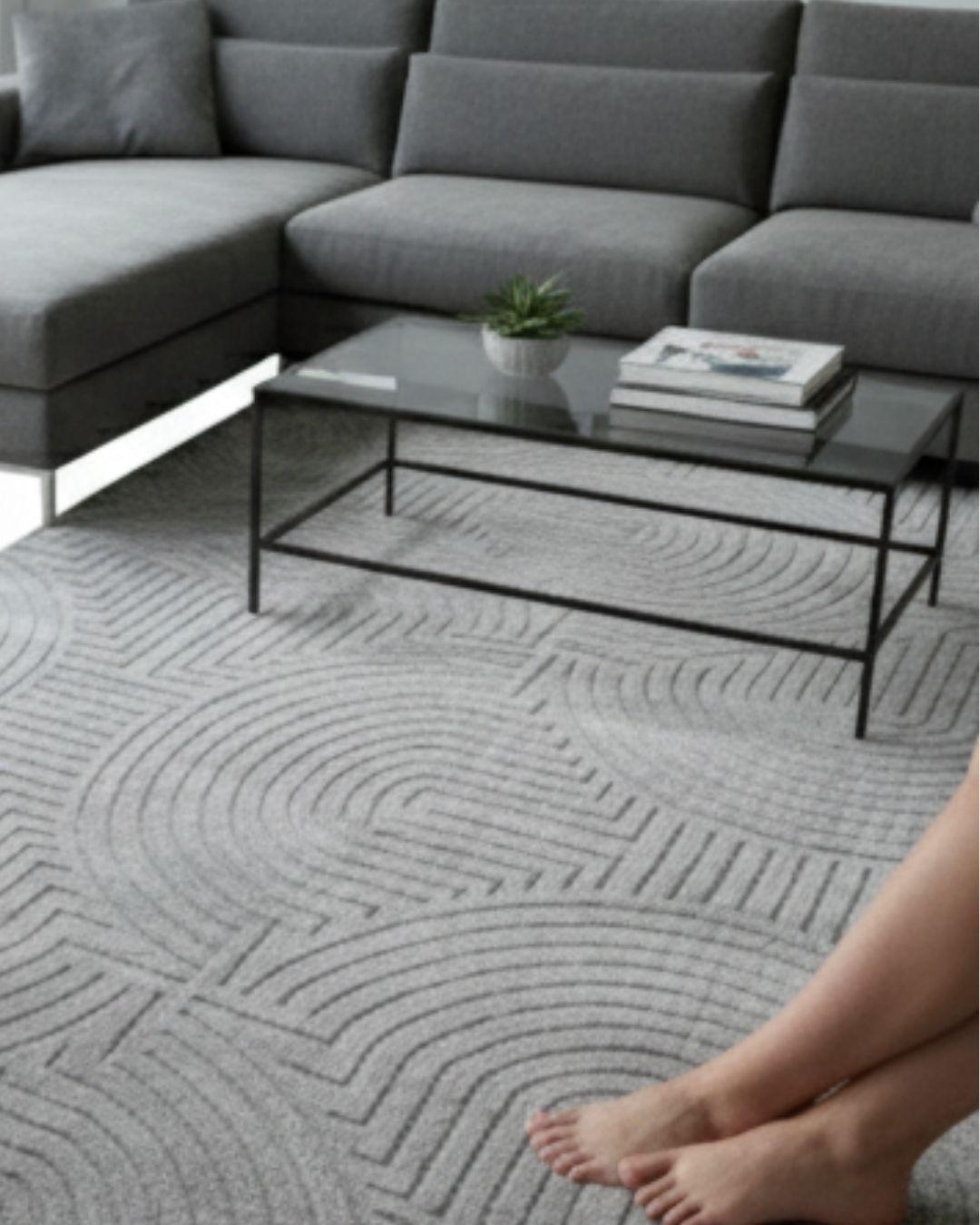 Alfombra Decorativa Jacquard de Diseño Moderno para Living 200x240-WyM.-3