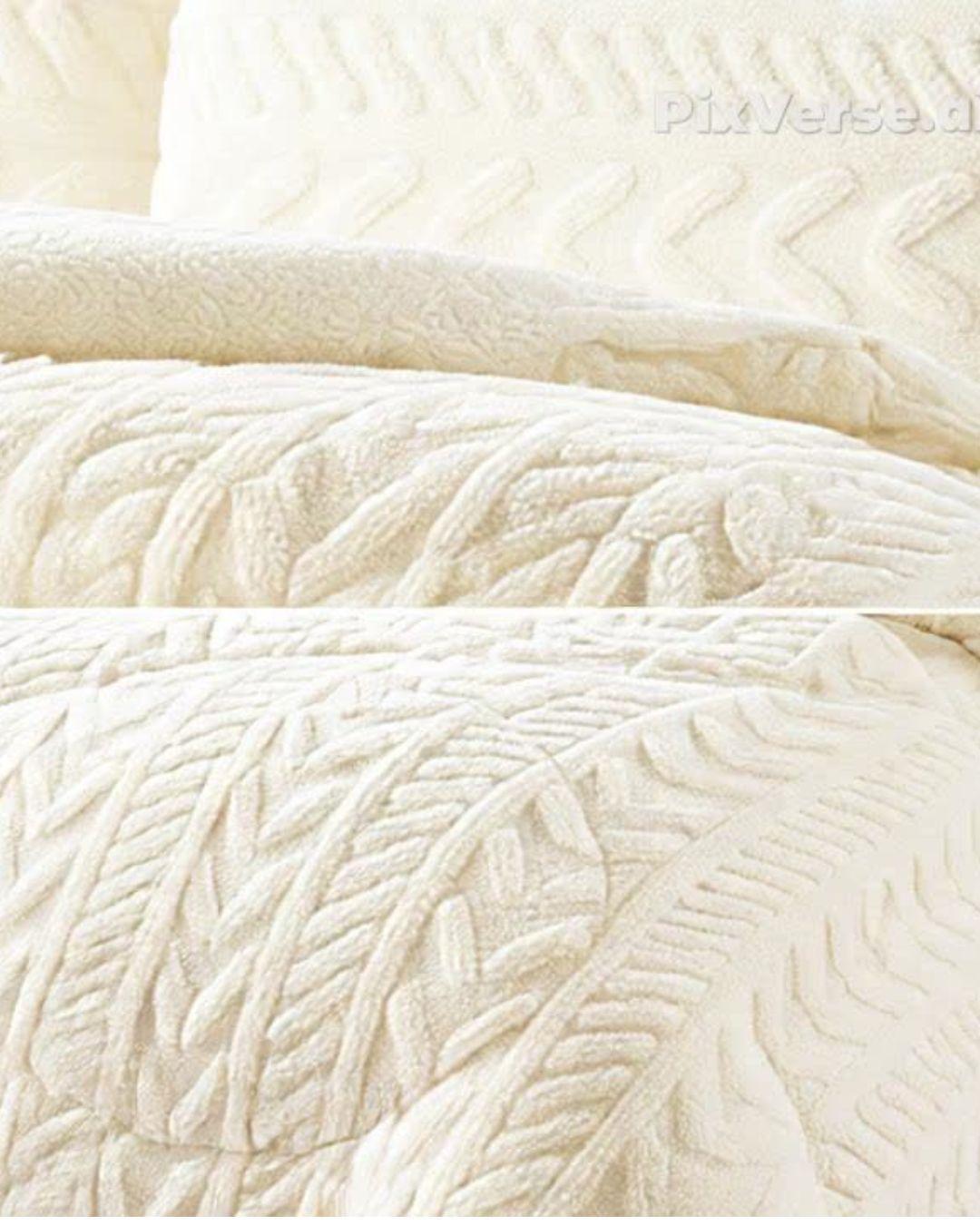 Cobertores de inverno texturizado Diseño Trenzado con chiporro 2.PLAZAS-TF-2