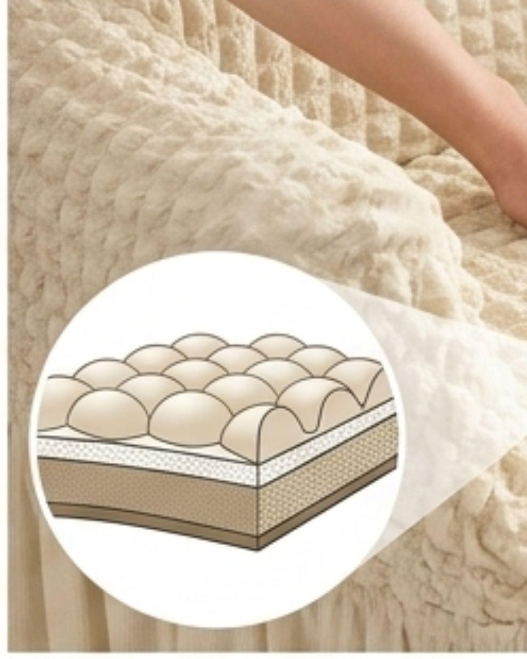 Cubre sillones turcos Elegante 3+1+1 CREMA- RS.-3