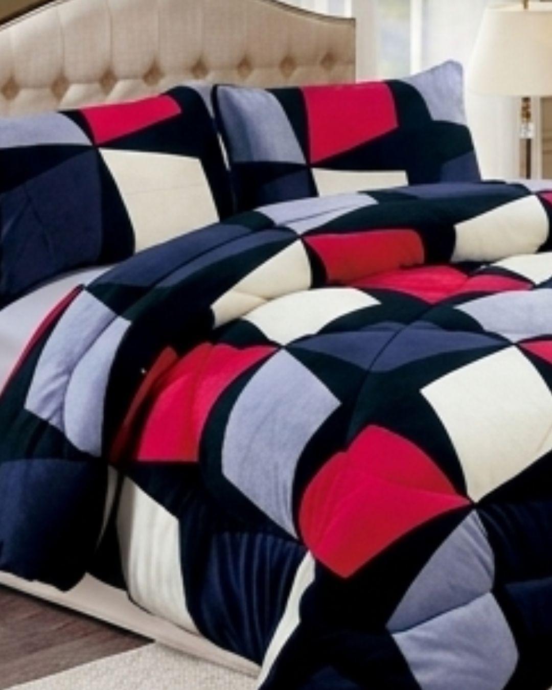 Cobertor Invierno estético 2 Plazas - Cuadros Rojos & Chiporro RS-3