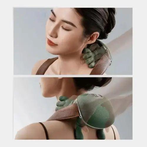 Masajeador Eléctrico Para Cuello Y Espalda Fh-670 Verde-4