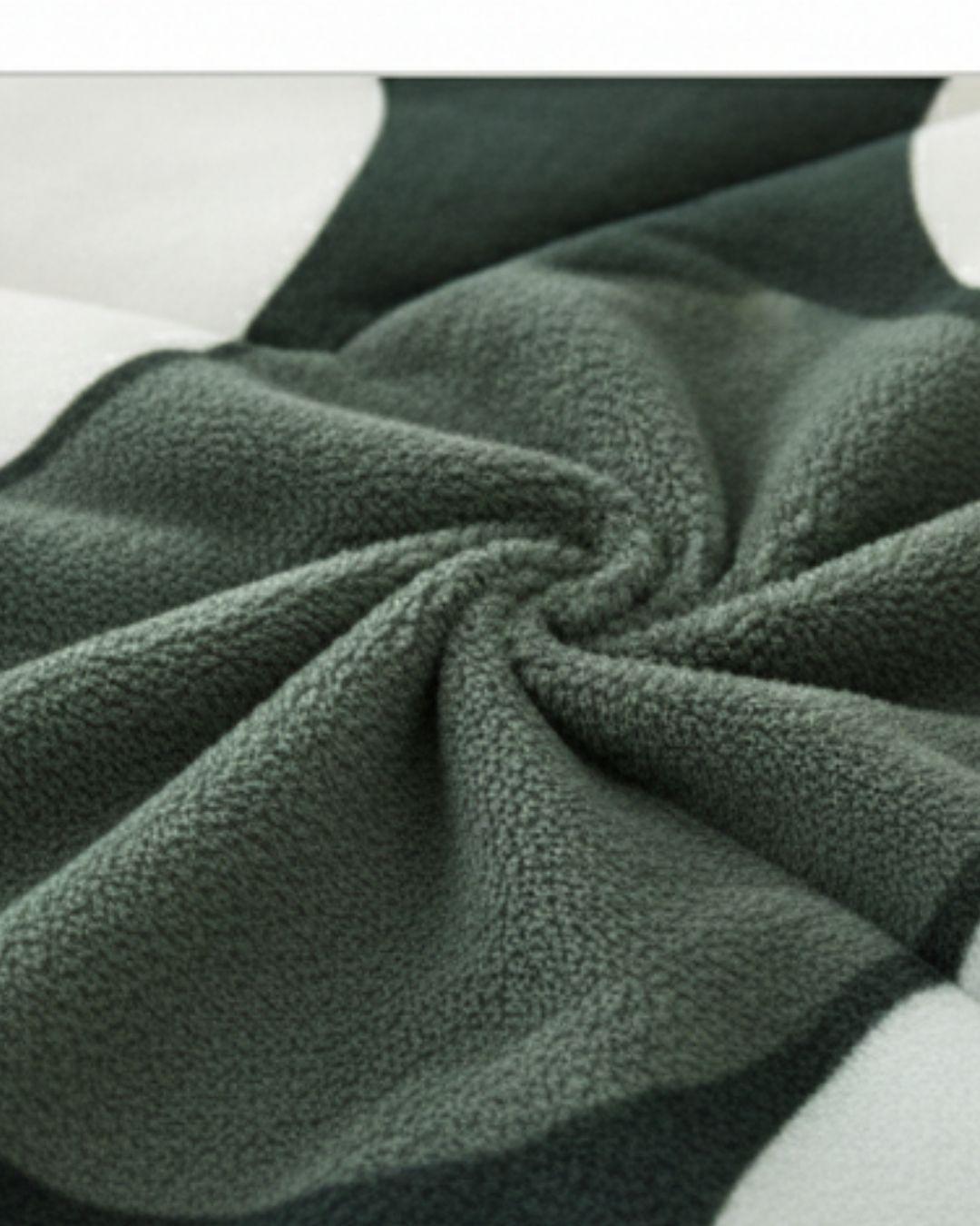 Cobertor Plush Con Chiporro 2 Plazas Extra Suave-Blanco/Gris TF-2