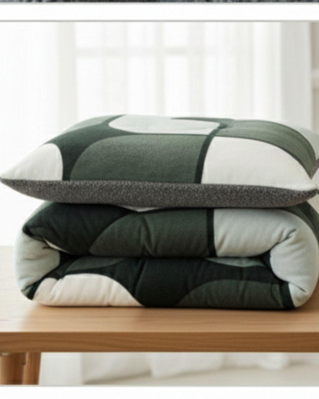 Cobertor Plush Con Chiporro 2 Plazas Extra Suave-Blanco/Gris TF-4