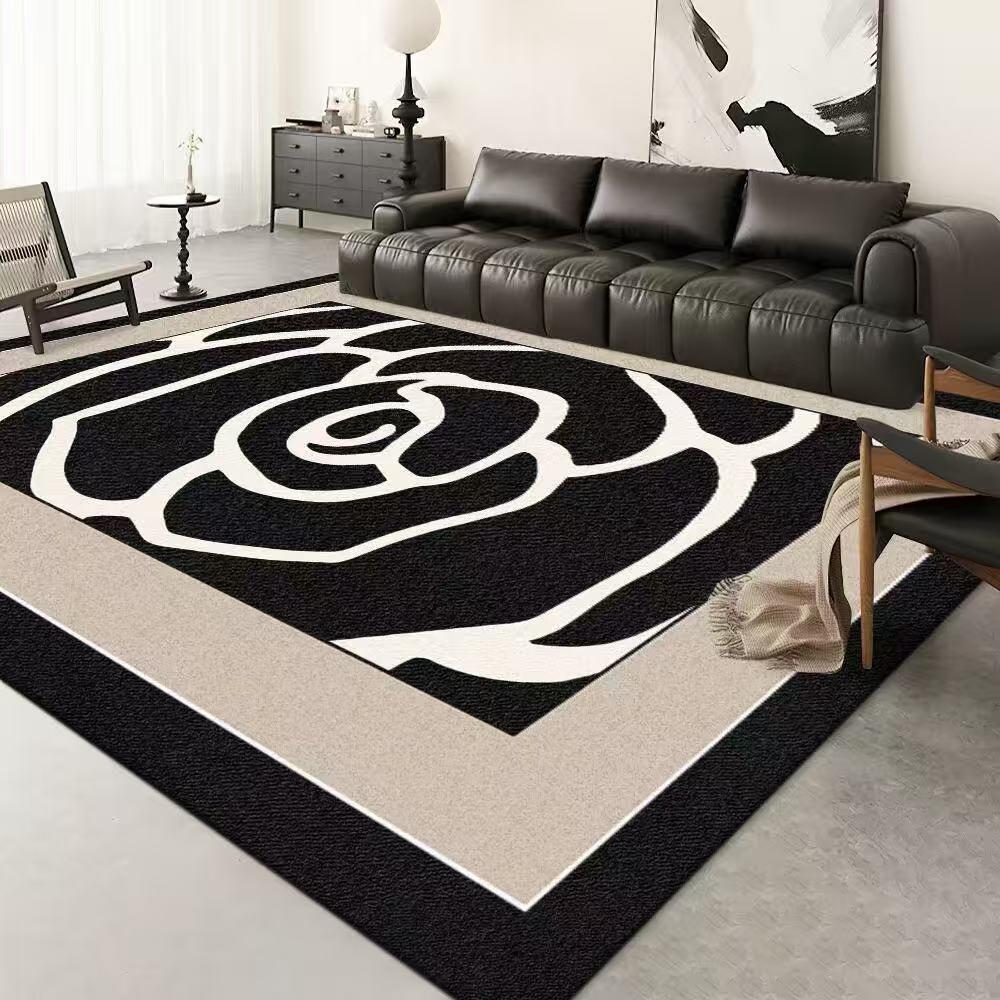 ALFOMBRA  VANGUARDISTA 3D 150X200 SILUETA DE ROSAS -0