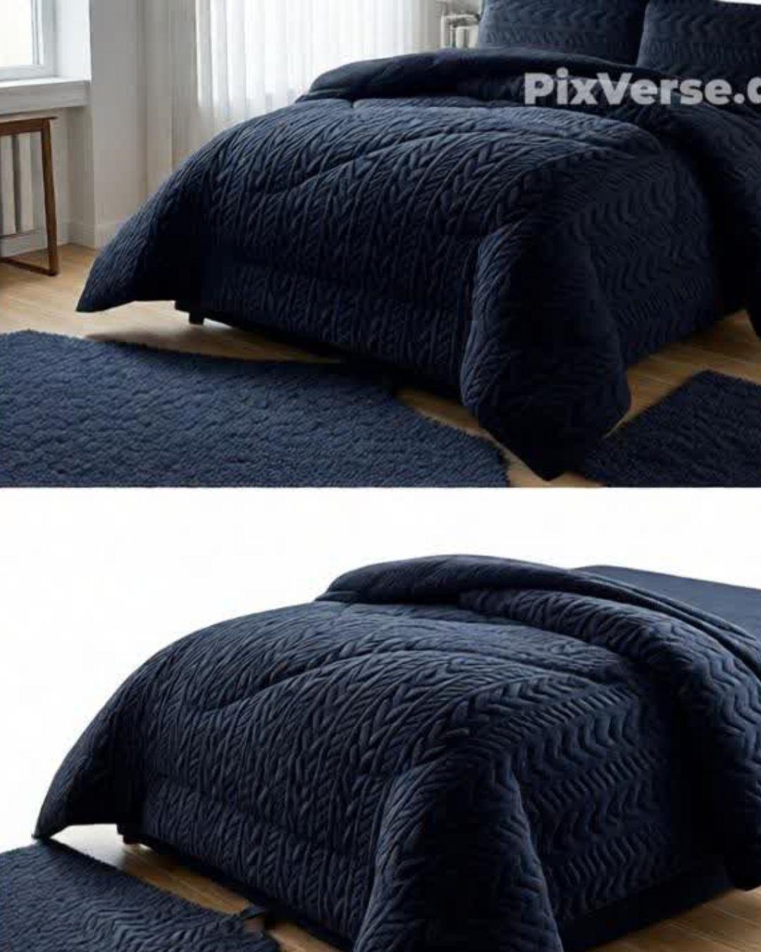 Cobertores de inverno texturizado Diseño Trenzado con chiporro 2.PLAZAS-TF.-2