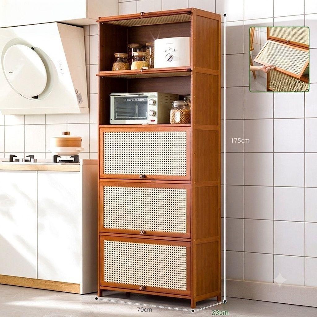 Mueble Multifunción Organizador de Bambú Nan – 5 Cajones (70x33x75 cm) TF-2