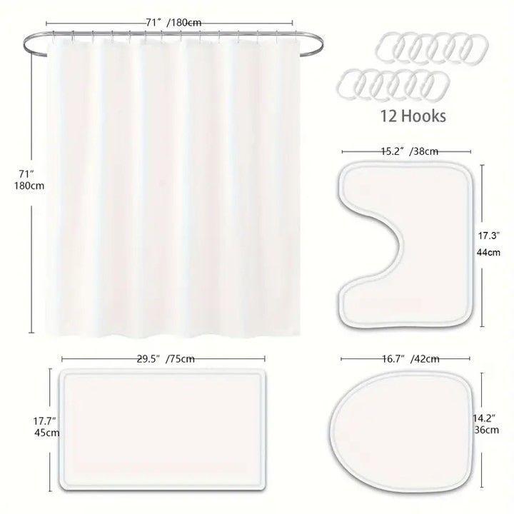 SET DE BAÑO 3D PREMIUM 4 PIEZAS -- TF-5