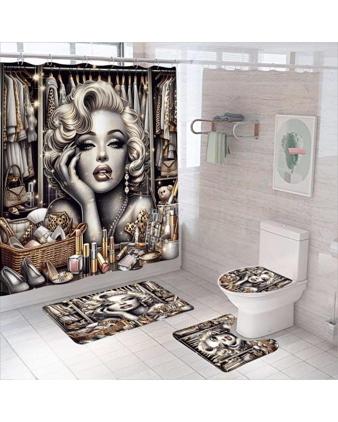SET DE BAÑO 3D PREMIUM 4 PIEZAS -- TF-0