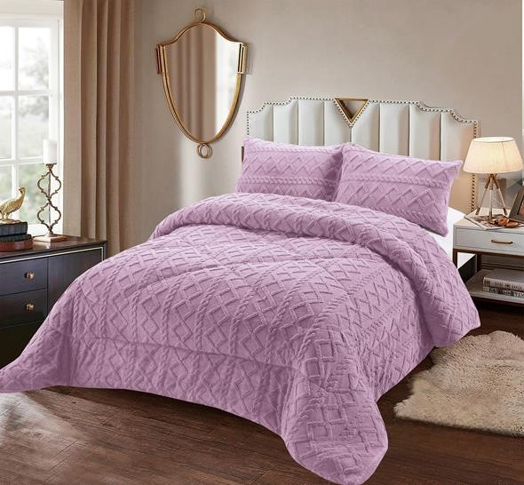 Cobertores de inverno texturizado Diseño Trenzado con chiporro 2.PLAZAS RS-2