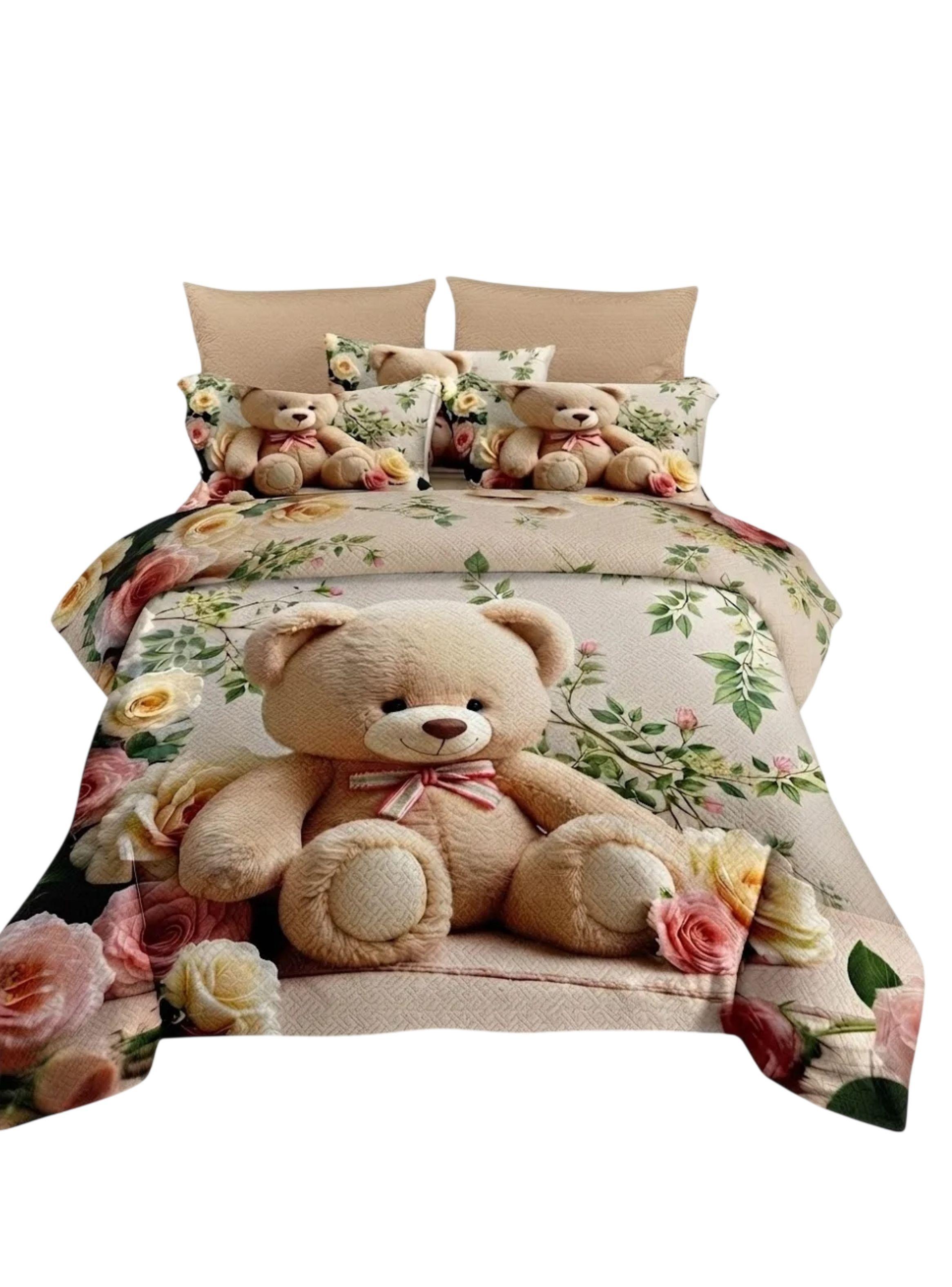 Cubrecama Quilt Cuna Cama Infantil Diseño Ositos TF-0